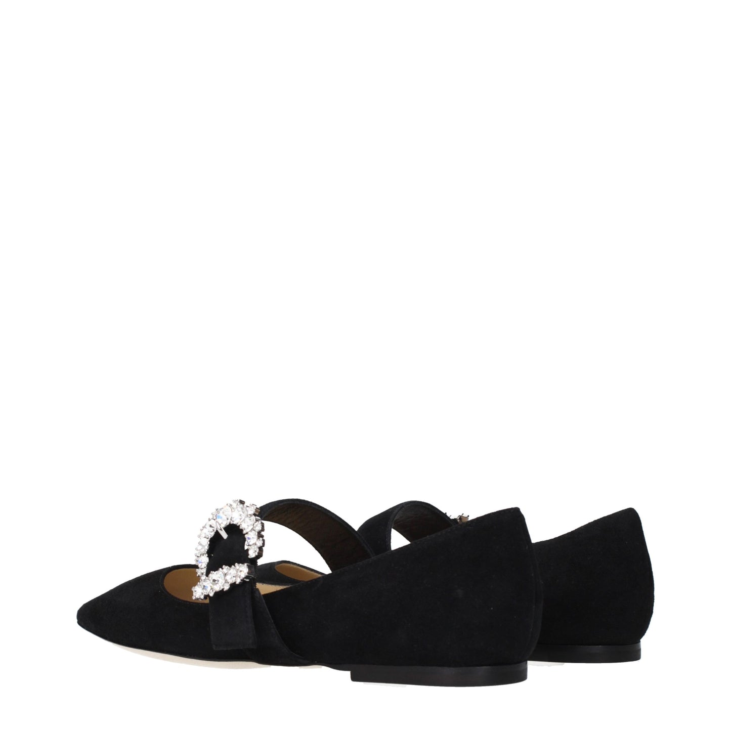 Jimmy Choo Schwarze Ballerinas aus Leder