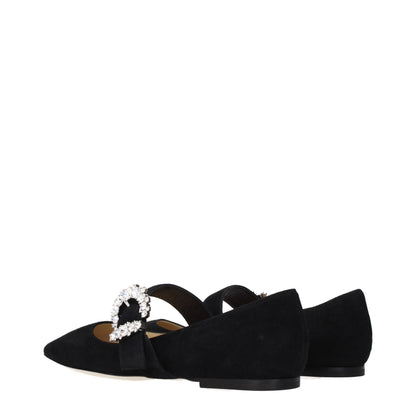 Jimmy Choo Schwarze Ballerinas aus Leder