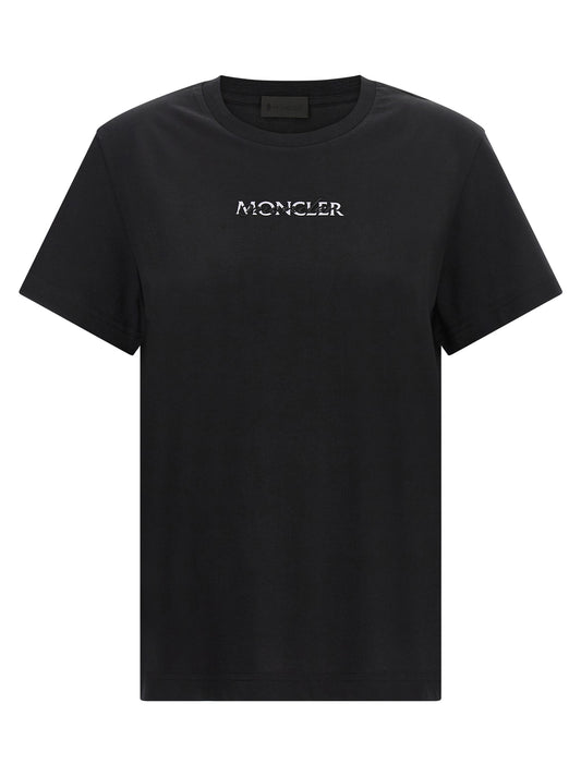 Moncler Schwarzes Baumwoll-T-Shirt