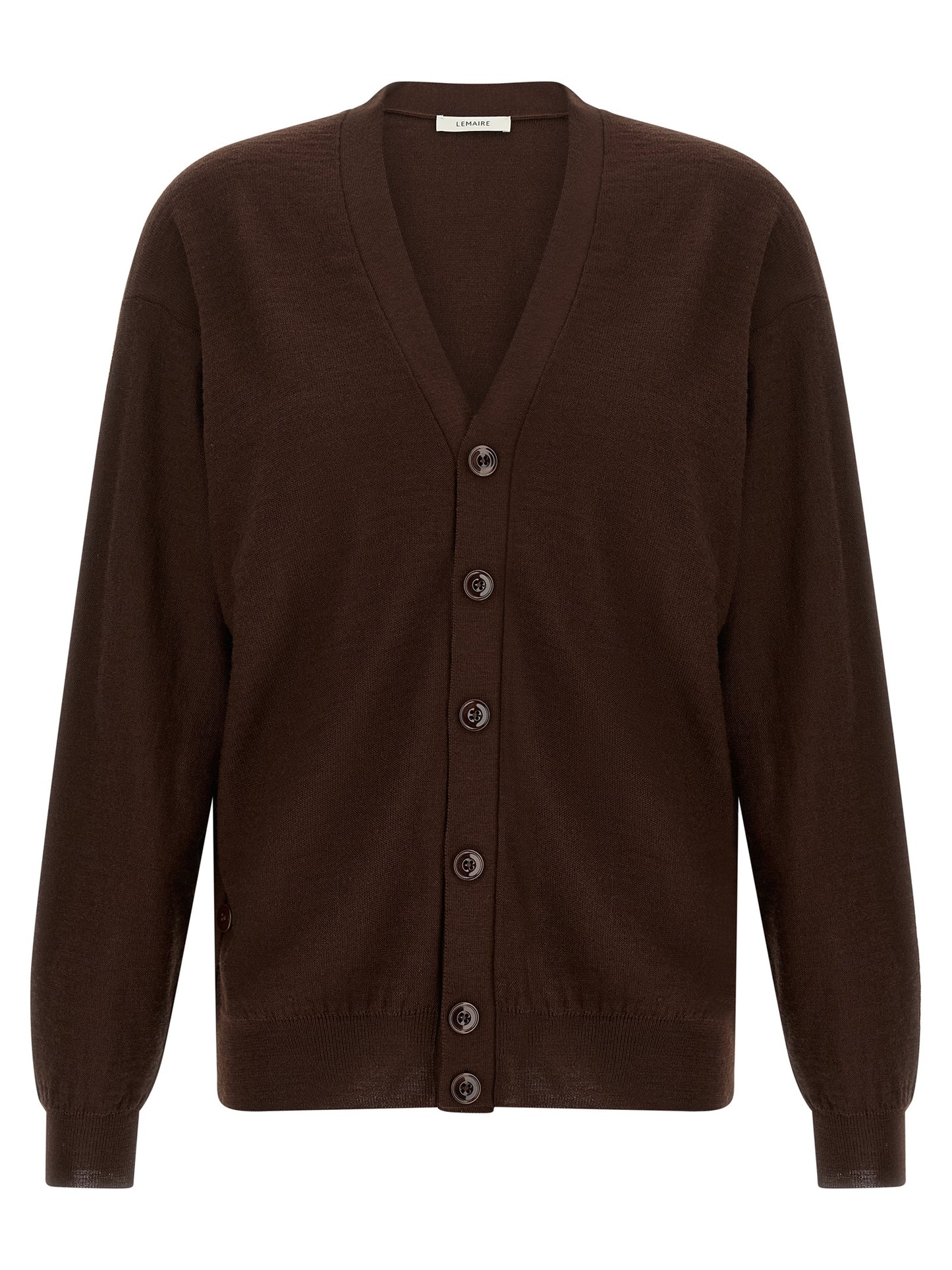 Lemaire Bordeaux Woll-Strickjacke