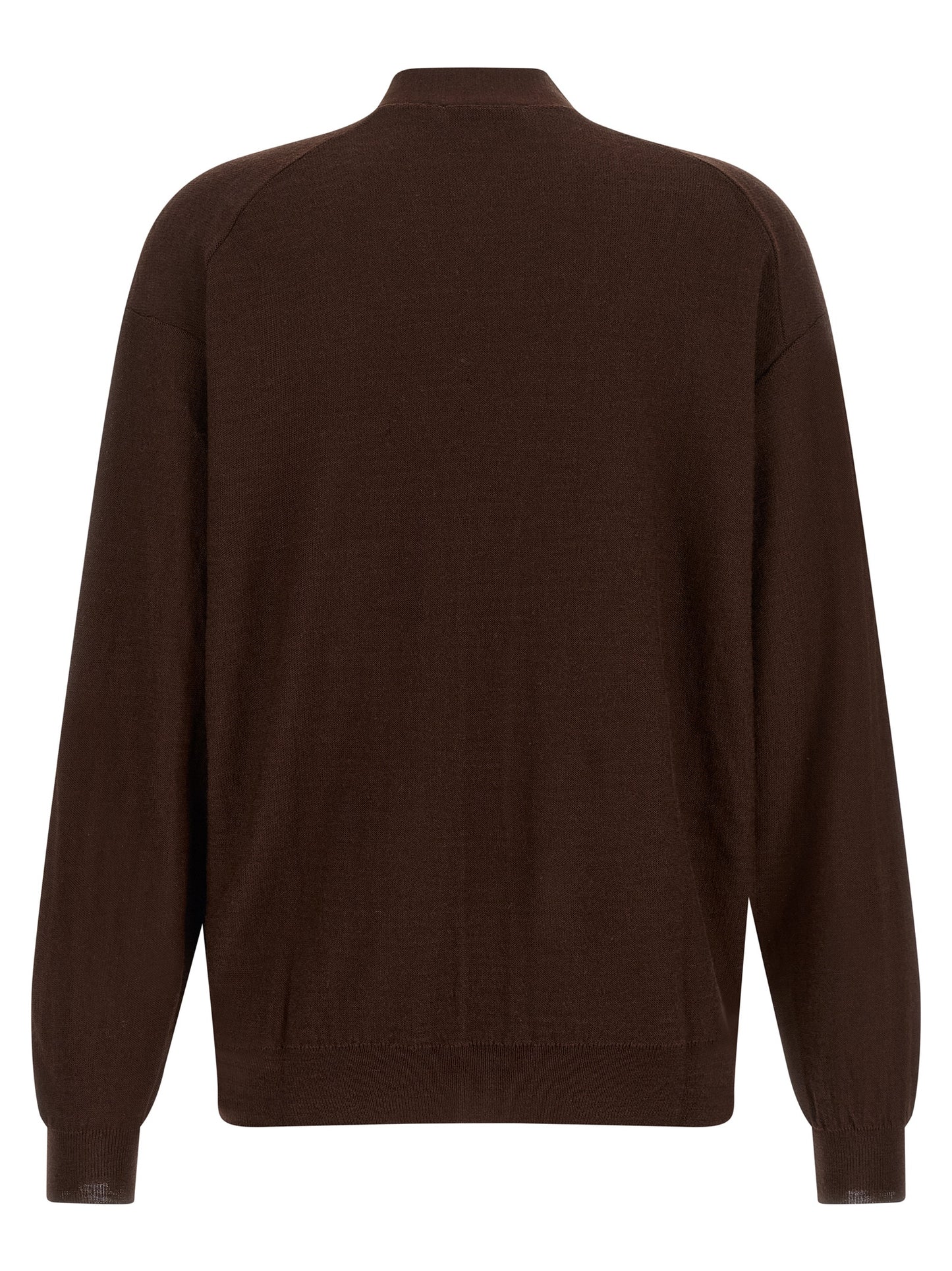 Lemaire Bordeaux Woll-Strickjacke