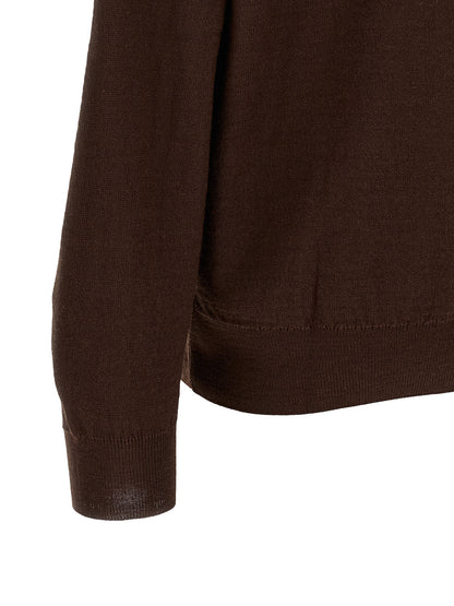 Lemaire Bordeaux Woll-Strickjacke
