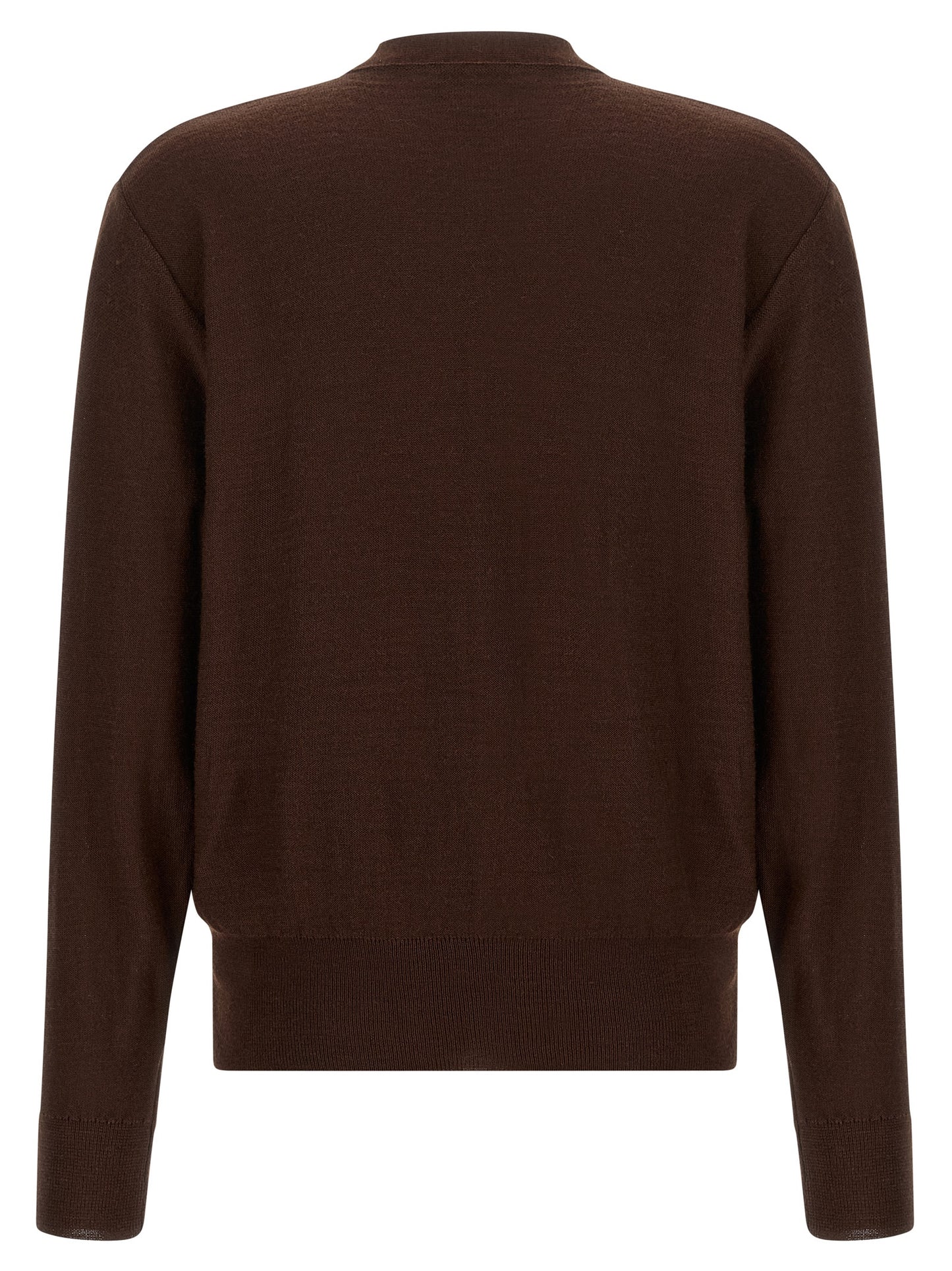 Lemaire Bordeaux Woll-Strickjacke