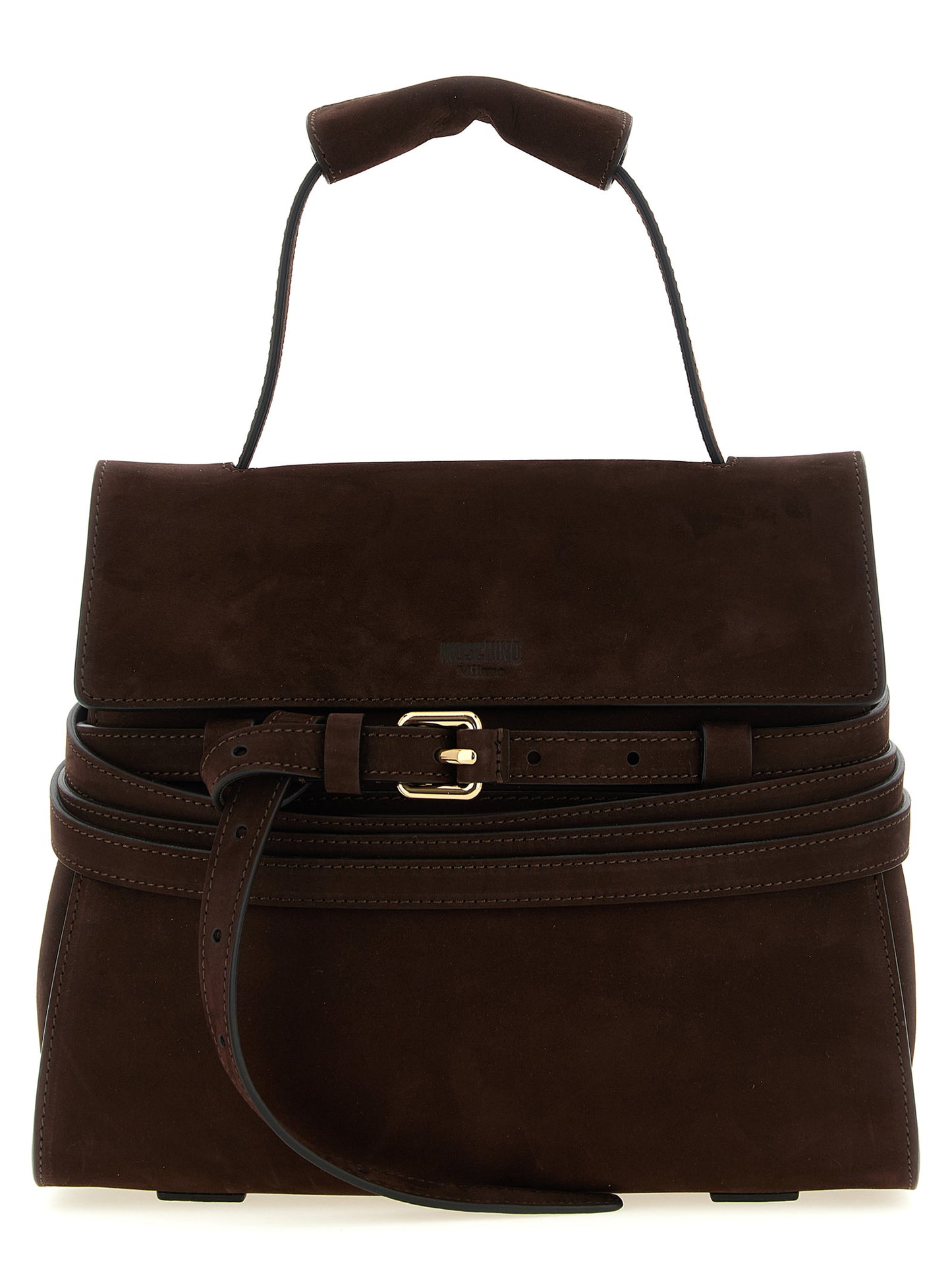 Moschino Braune Kalbsleder-Handtasche
