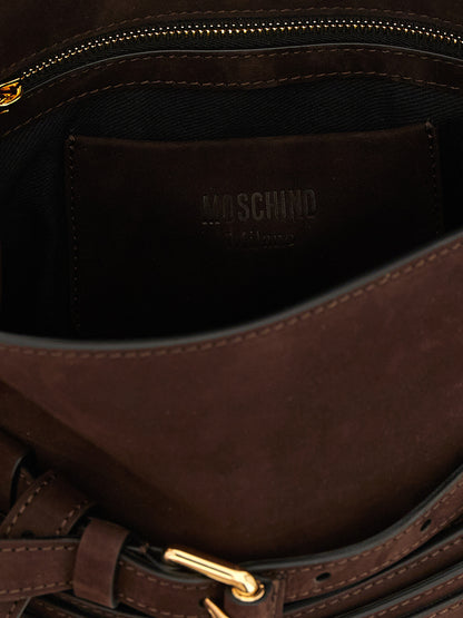 Moschino Braune Kalbsleder-Handtasche