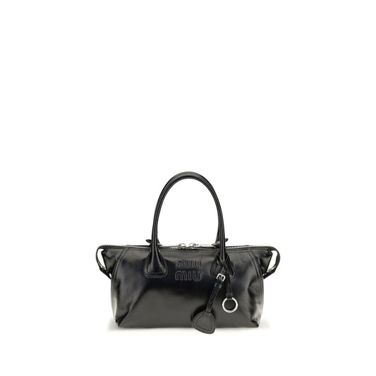 Miu Miu Schwarze Kalbsleder Bos Taurus Handtasche