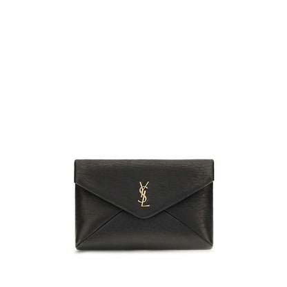 Saint Laurent Schwarzes Lamm Ovis Aries Aries Portemonnaie