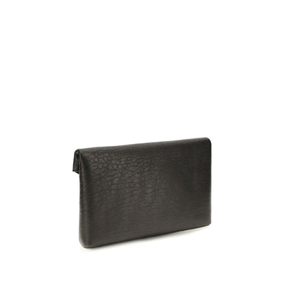 Saint Laurent Schwarzes Lamm Ovis Aries Aries Portemonnaie