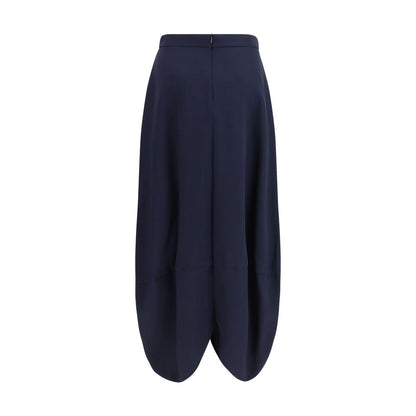 Giorgio Armani Langer Seidenrock in Blau