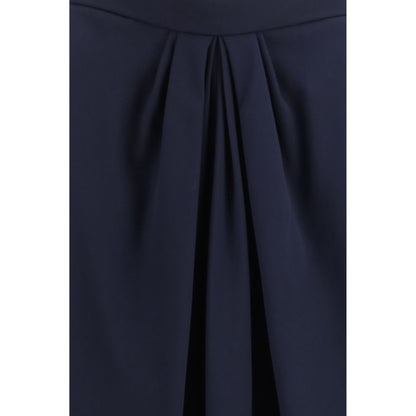 Giorgio Armani Langer Seidenrock in Blau