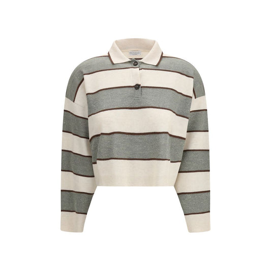 Brunello Cucinelli Mehrfarbiges Woll-T-Shirt Oves Aries