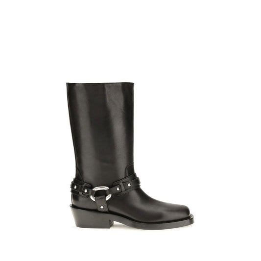 Rabanne Schwarze Bos Taurus Kalbsleder-Stiefel