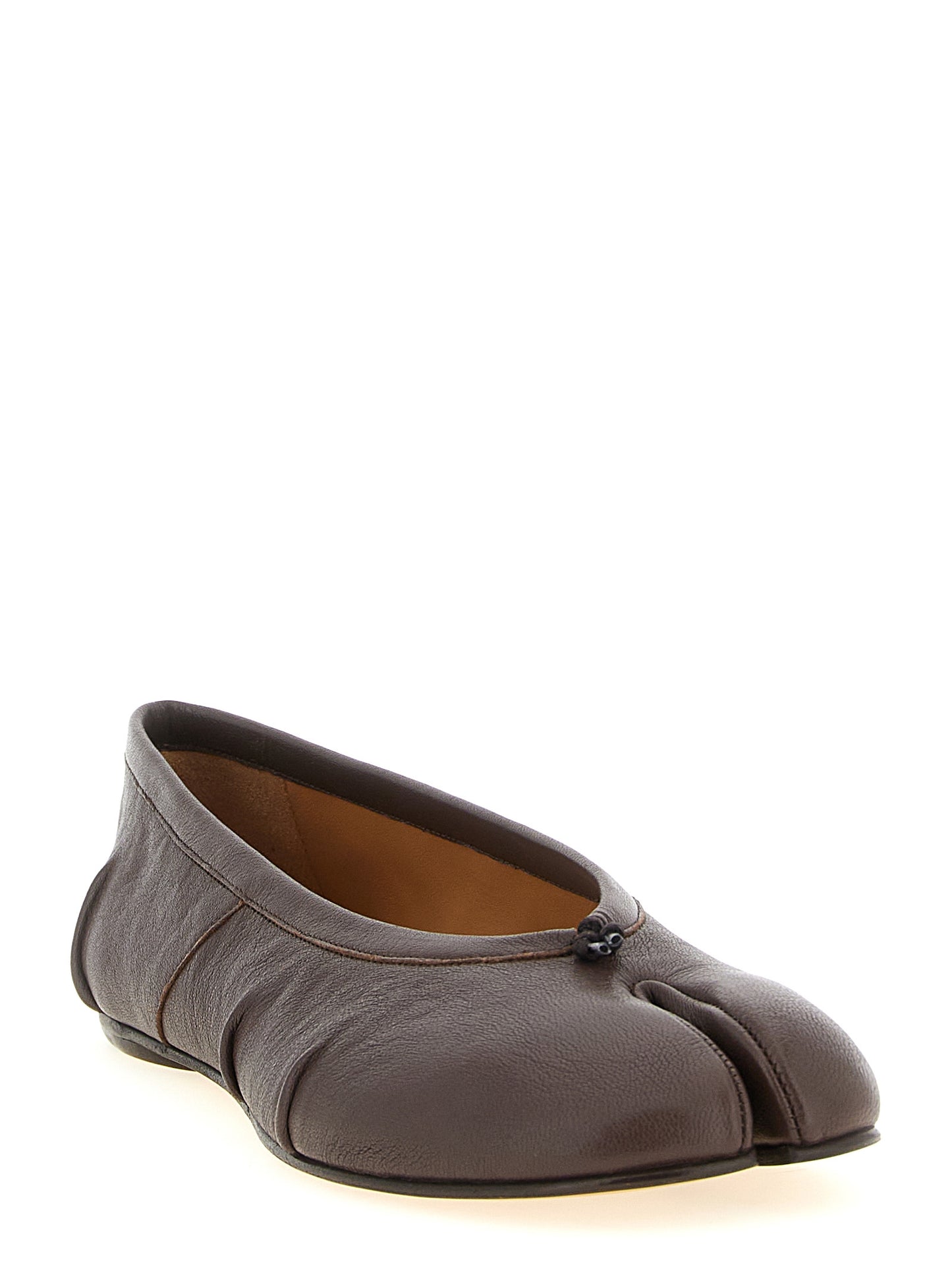 Maison Margiela Ballerinas aus braunem Lammleder
