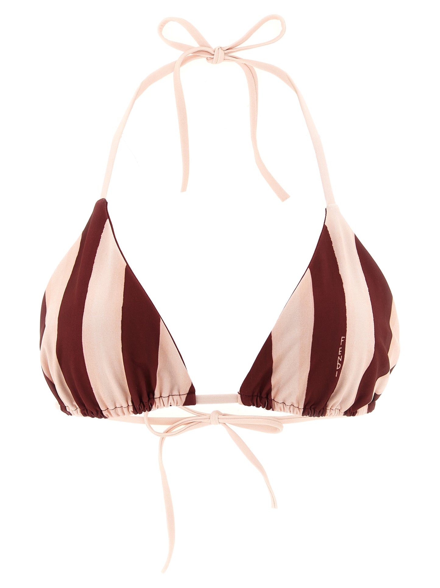 Fendi Bordeaux-farbener Polyester-Bikini