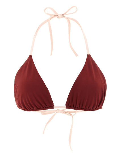 Fendi Bordeaux-farbener Polyester-Bikini