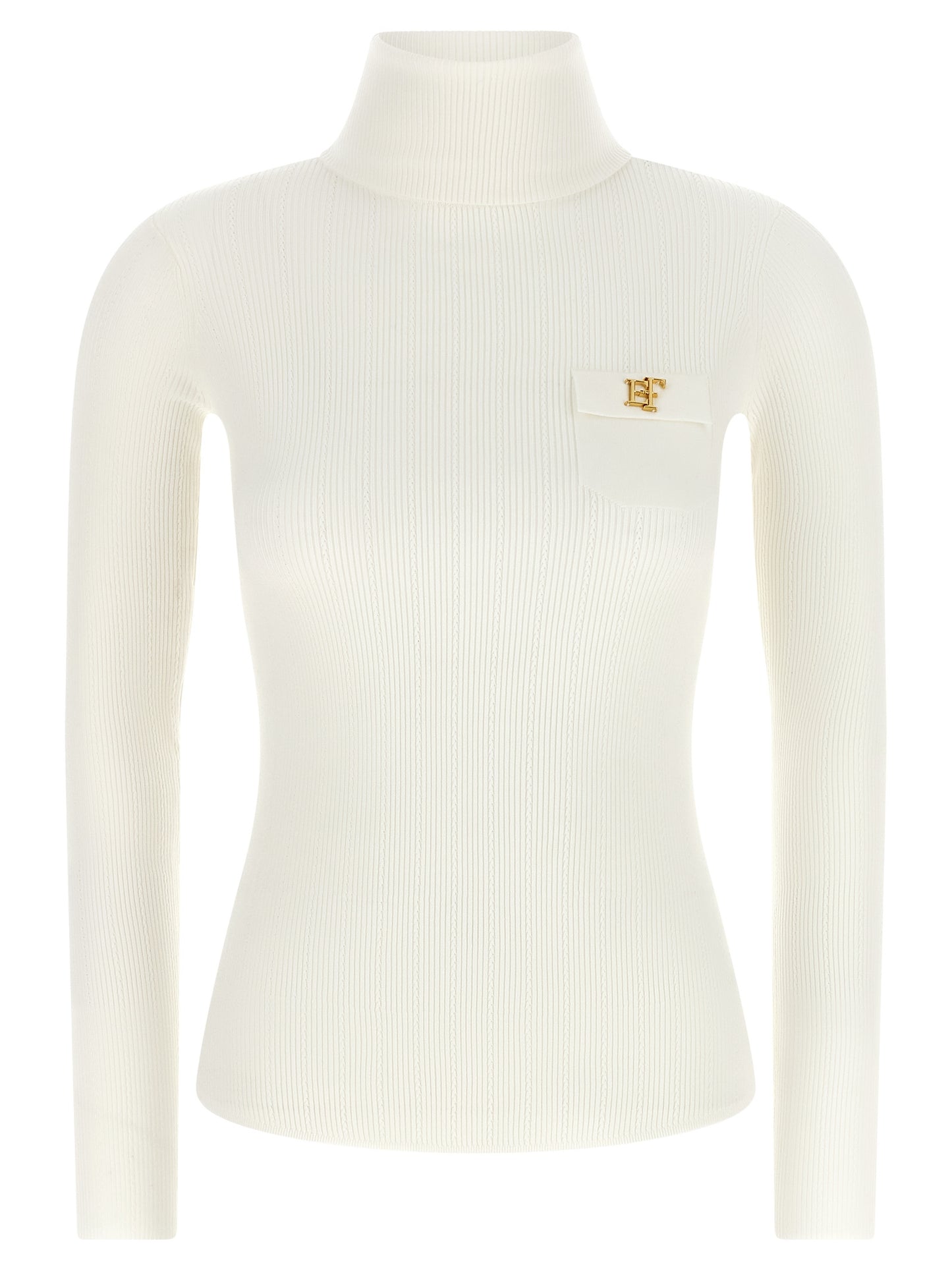 Elisabetta Franchi Weiße Lycra-Strickjacke