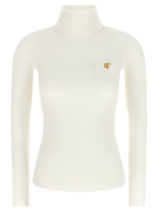 Elisabetta Franchi Weiße Lycra-Strickjacke