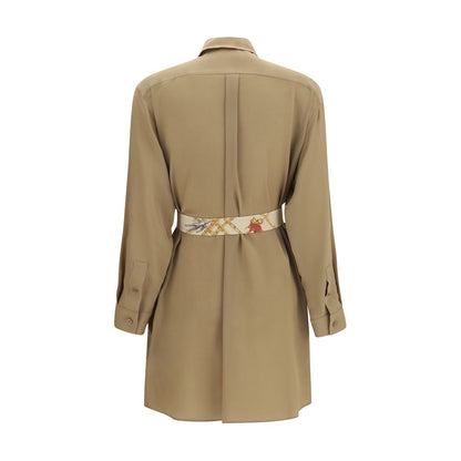 Burberry Beiges Seidenkleid für die Freizeit