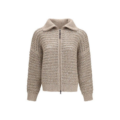 Brunello Cucinelli Grey Cashmere Cardigan