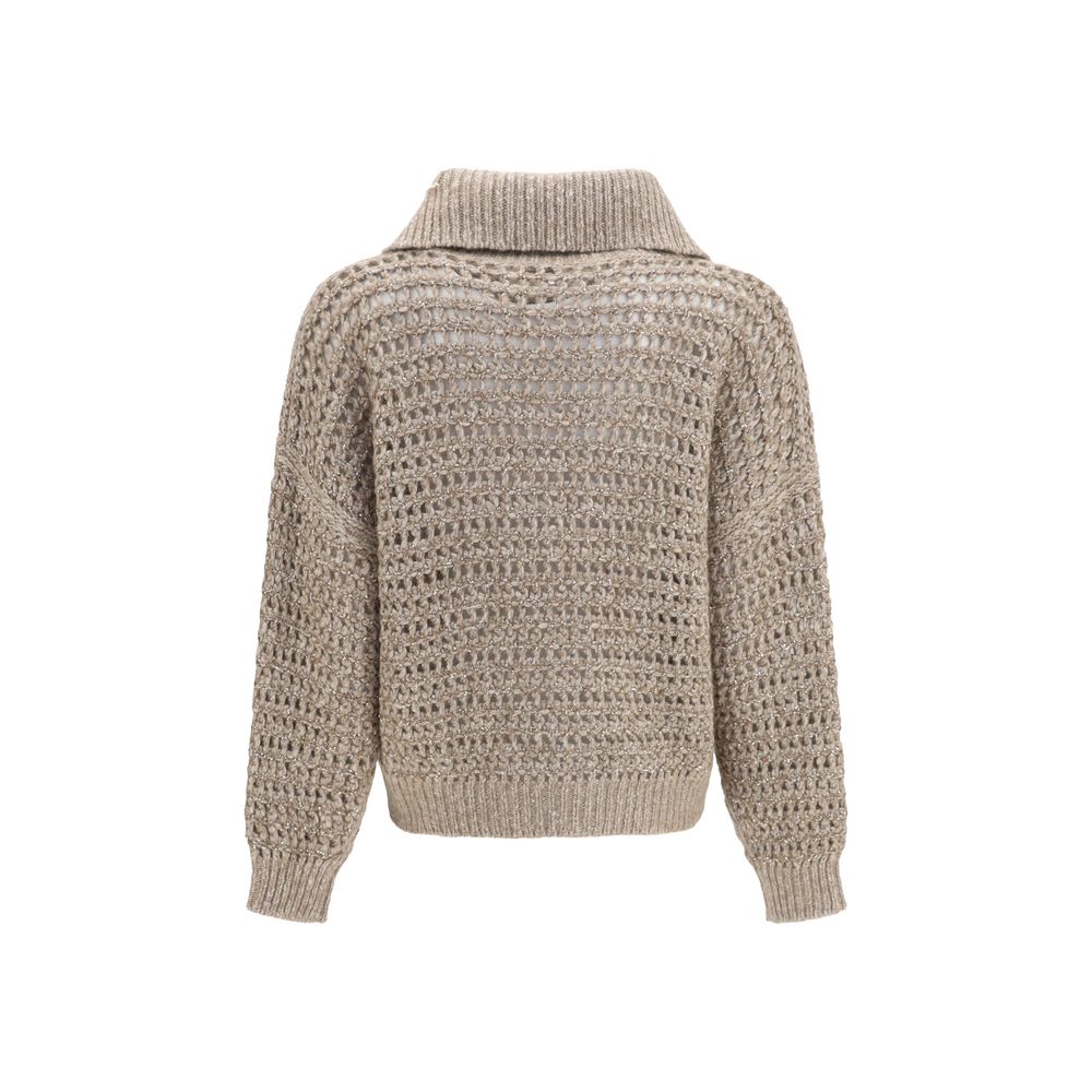 Brunello Cucinelli Grey Cashmere Cardigan