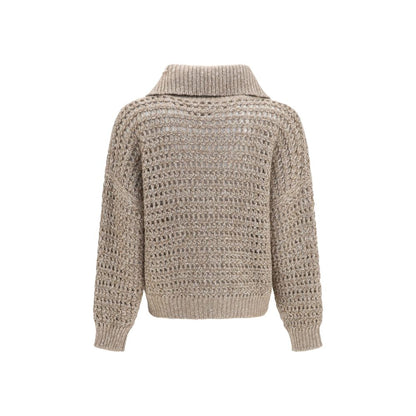 Brunello Cucinelli Grey Cashmere Cardigan
