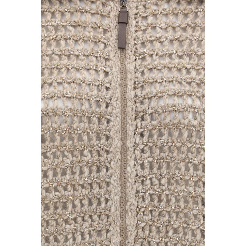 Brunello Cucinelli Grey Cashmere Cardigan