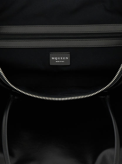 Alexander McQueen Schwarze Kalbsleder-Schultertasche