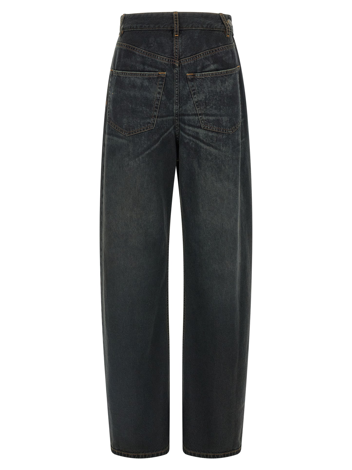 MM6 Maison Margiela Blaue Baumwoll-Jeans mit ausgestelltem Bein