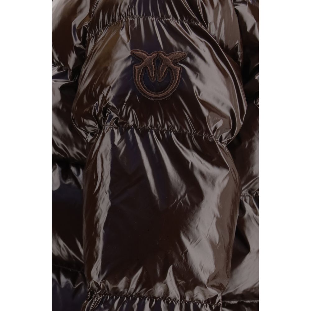 PINKO Eleodoro Braune Steppjacke aus Polyamid