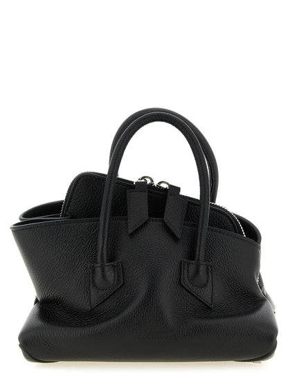 The Attico Handtasche aus schwarzem Rindsleder