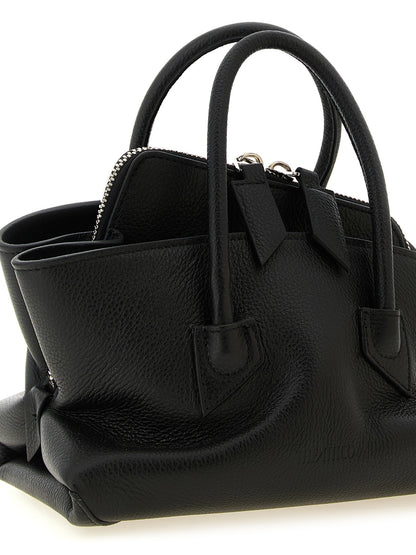 The Attico Handtasche aus schwarzem Rindsleder