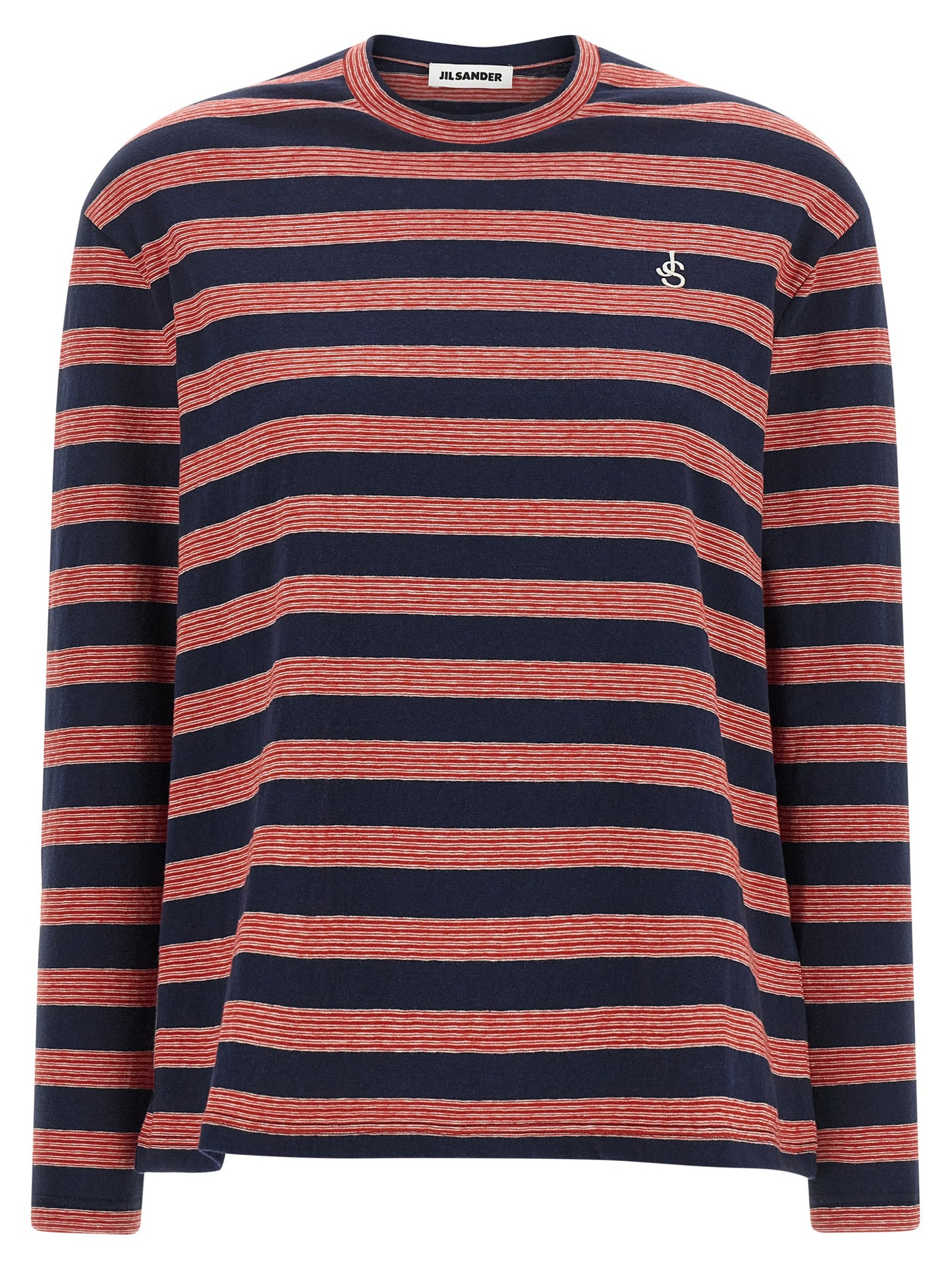 Jil Sander Mehrfarbiges Baumwoll-Langarm-T-Shirt