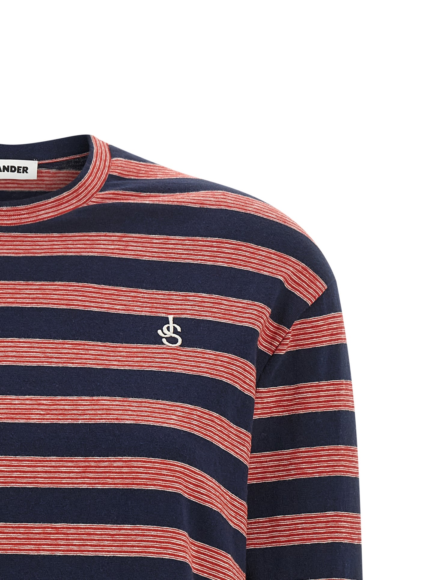 Jil Sander Mehrfarbiges Baumwoll-Langarm-T-Shirt