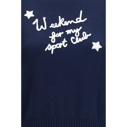 Max Mara Blauer Baumwoll-Sweatshirt