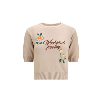 Max Mara Beige Baumwoll-Sweatshirt