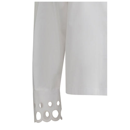 Max Mara Weißes Baumwollkleidhemd