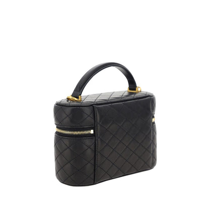 Saint Laurent Schwarze Lammleder Schultertasche Ovis Aries Aries