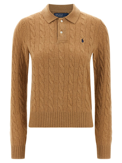 Polo Ralph Lauren Beige Woll-Poloshirt