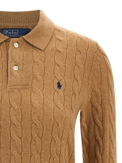 Polo Ralph Lauren Beige Woll-Poloshirt