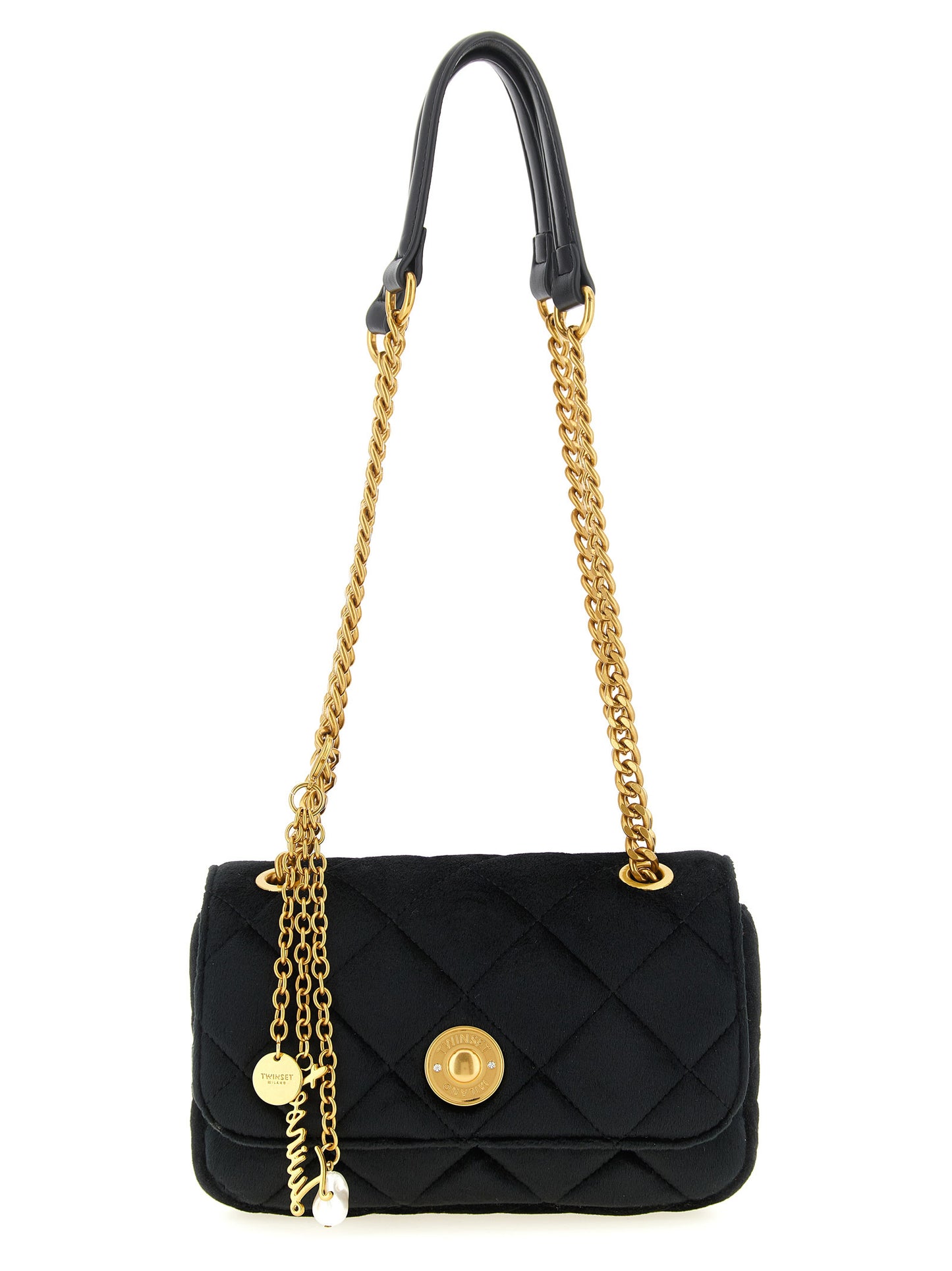 Twinset Schwarze Crossbody-Tasche aus Polyester