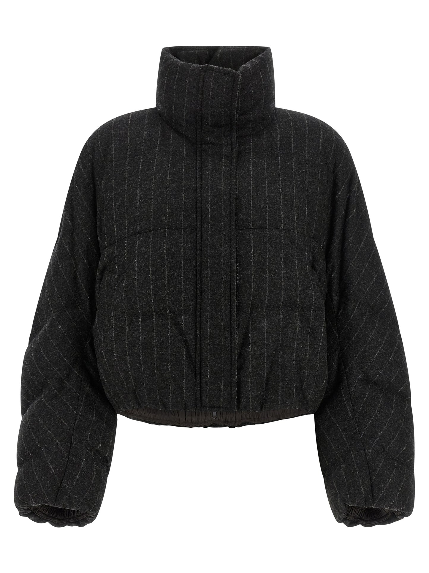 Brunello Cucinelli Grauer Virgin Wool Maxikleid