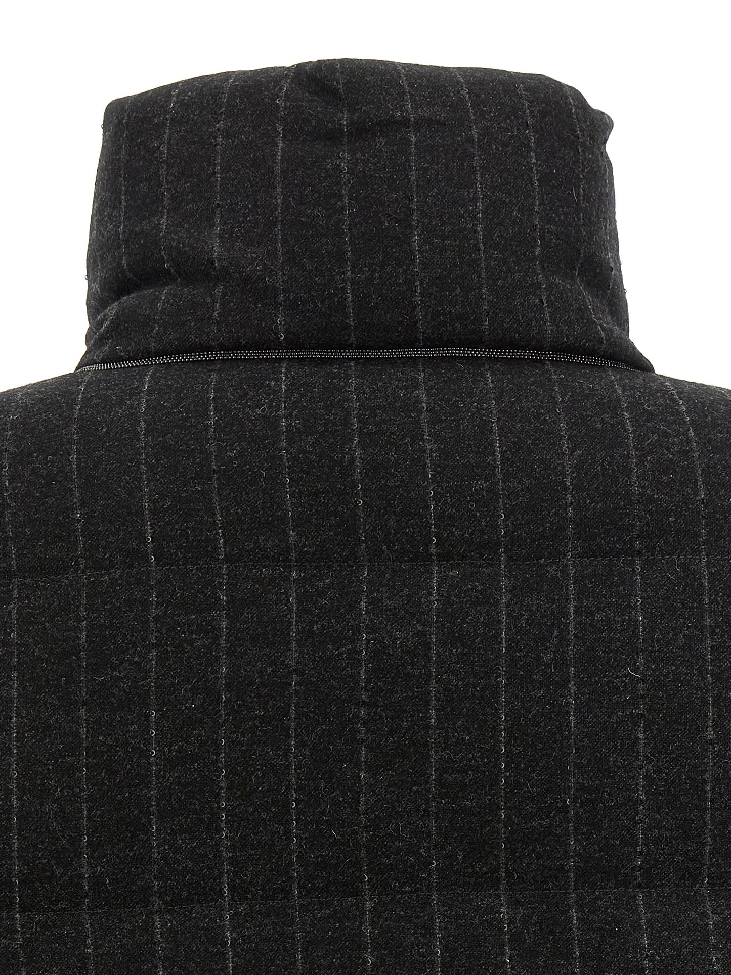 Brunello Cucinelli Grauer Virgin Wool Maxikleid
