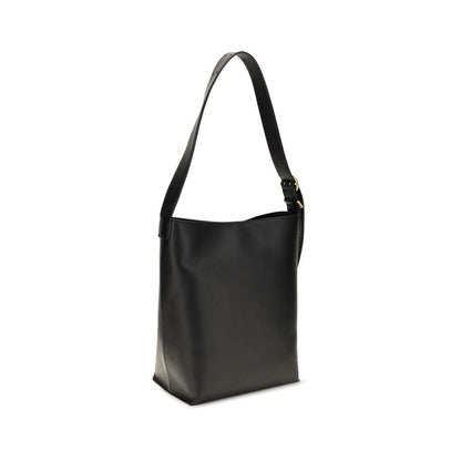 Jil Sander Schwarze Kalbsleder Bos Taurus Handtasche