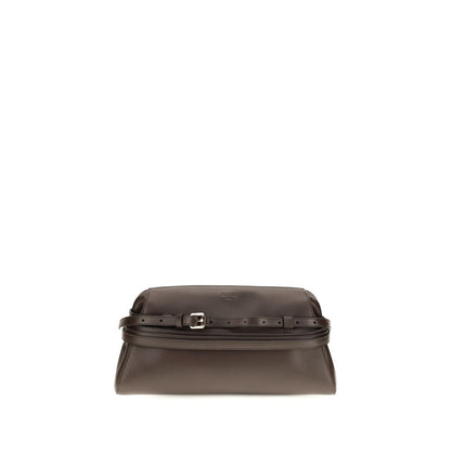 Moschino Braune Ziegenleder-Schultertasche