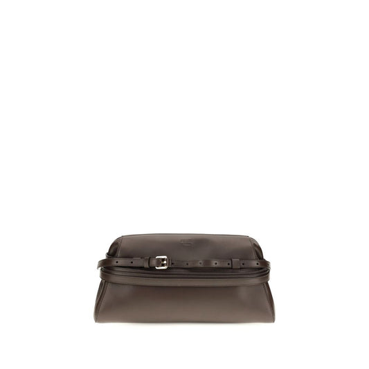 Moschino Braune Ziegenleder-Schultertasche
