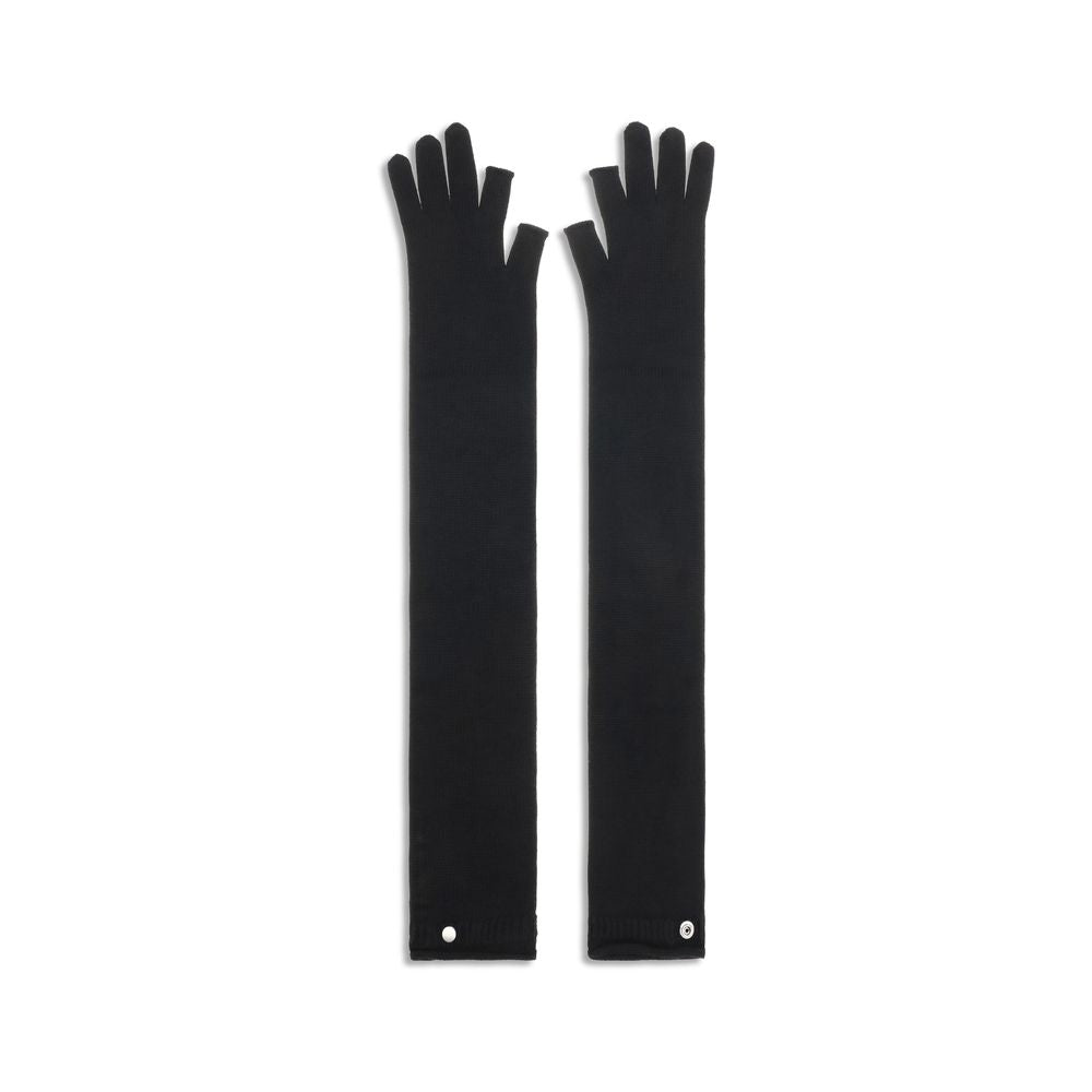 Rick Owens Schwarze Oves Aries Wollhandschuhe