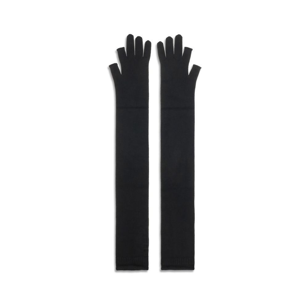 Rick Owens Schwarze Oves Aries Wollhandschuhe