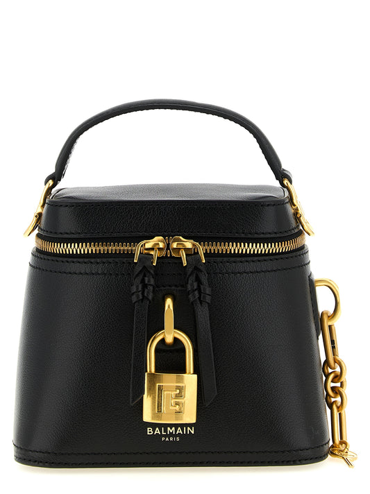 Balmain Schwarze Handtasche aus Büffelleder