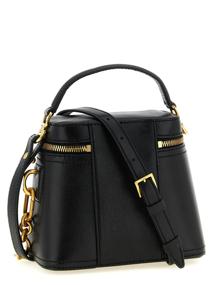 Balmain Schwarze Handtasche aus Büffelleder