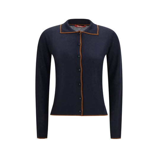 Max Mara Blauer Seiden-Cardigan